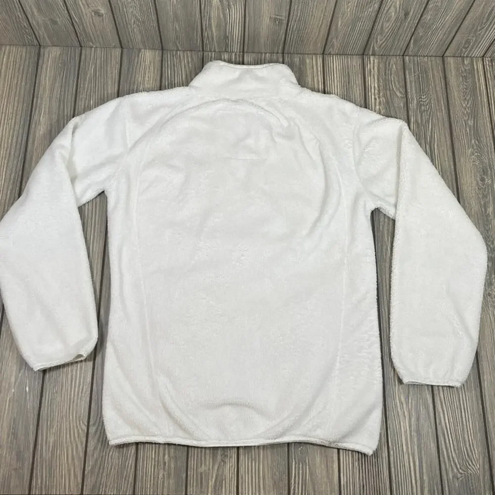 Illinois Fighting Illiini J America Vanity Zip Fleece‎ Jacket White Women Sz M